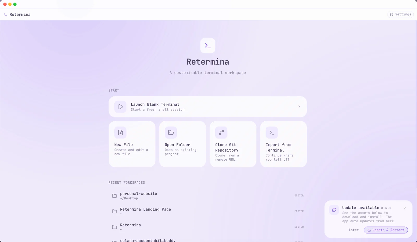 Retermina